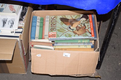 Lot 611 - One box of books to include natural history...