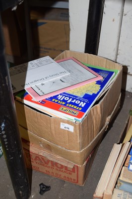 Lot 616 - Two boxes of various junior stamp albums,...
