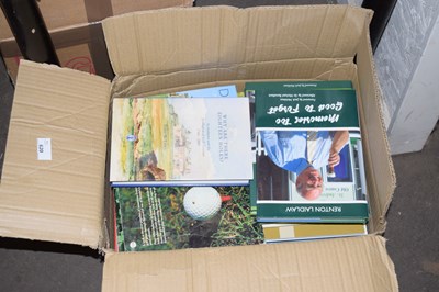 Lot 620 - One box of books to include golfing interest