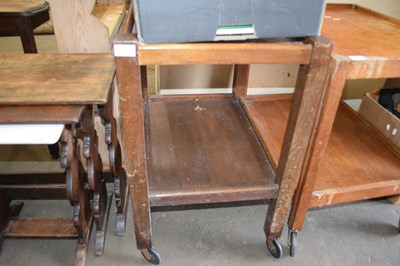 Lot 816 - OAK TWO TIER TEA TROLLEY