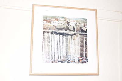 Lot 659 - MacIntosh coloured print of a harbour scene