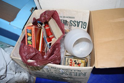 Lot 664 - Box of mixed items to include vintage skittles...