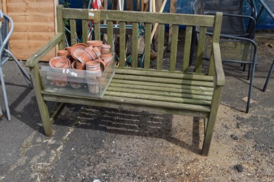 Lot 355 - Hardwood garden bench (a/f)