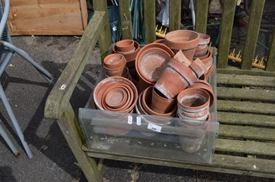 Lot 356 - Box of various terracotta plant pots