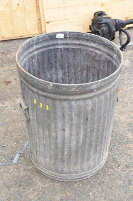 Lot 384 - A metal dustbin