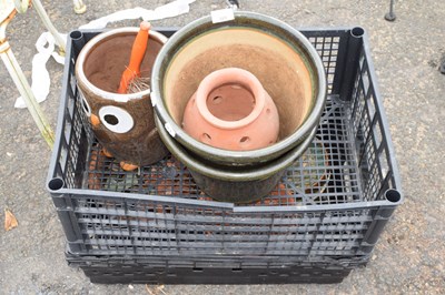 Lot 389 - Two boxes of plant pots