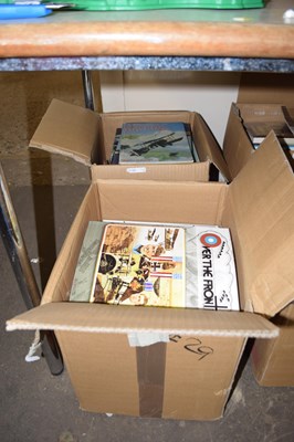 Lot 686 - Two boxes of various books and magazines,...