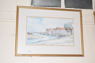 Lot 693 - Jason Partner, framed watercolour of Blakeney