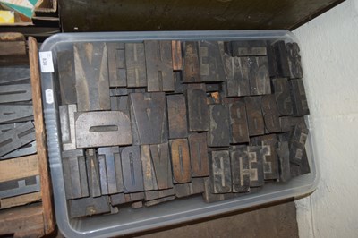 Lot 830 - BOX OF WOODEN PRINTERS LETTERS, EACH LETTER...