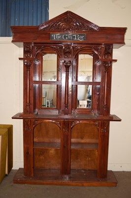 Lot 780 - A large stained wood bar unit