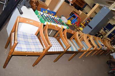 Lot 737 - Set of ten similar upholstered chairs