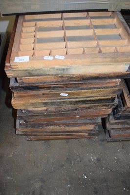 Lot 831 - SIXTEEN VARIOUS WOODEN PRINTERS TRAYS