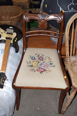 Lot 746 - A needlework upholstered mahogany chair