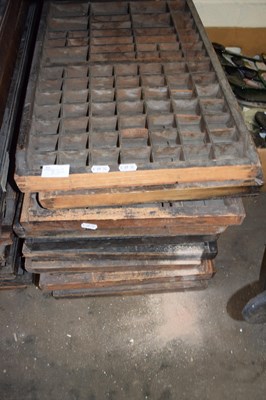 Lot 832 - ELEVEN WOODEN PRINTERS TRAYS