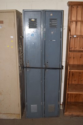 Lot 782 - Pair of metal lockers