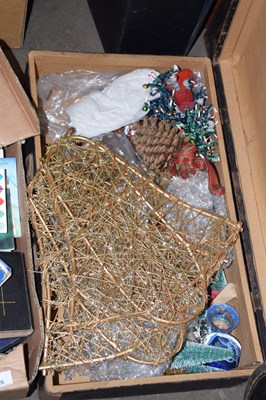 Lot 827 - A suitcase containing various Christmas...