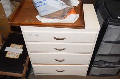 Lot 828 - A white painted chest of drawers