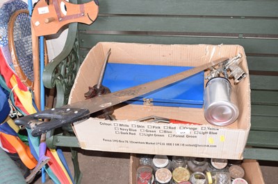 Lot 854 - Quantity of assorted tools to include saws,...