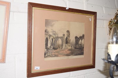 Lot 879 - Framed lithograph of the interior of Beeston...