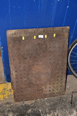Lot 884 - Two cast iron manhole covers