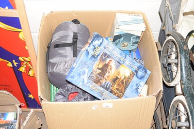 Lot 893 - Box of assorted wares to include puzzles,...