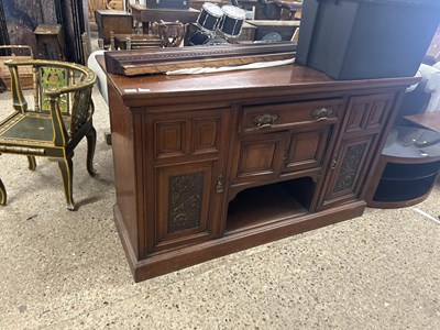 Lot 278 - Edwardian style dark wood sideboard