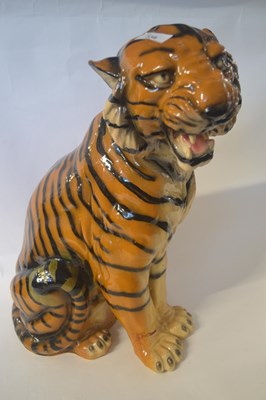 Lot 339 - A large pottery model of a tiger, 58cm high