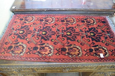 Lot 268 - Small Middle Eastern wool rug or prayer mat...