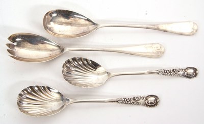 Lot 70 - Mixed Lot:  A pair of George V silver salad...