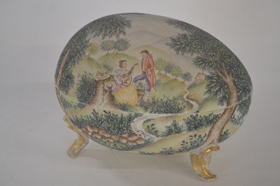 Lot 248 - Sitzendorf Egg Shaped Box and Cover