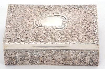 Lot 84 - An Edwardian silver table cigarette box of...