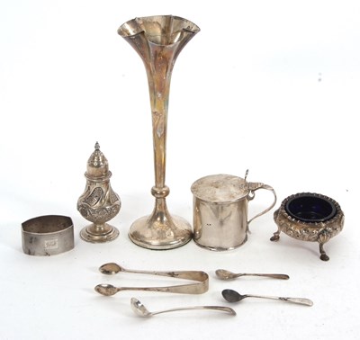 Lot 95 - Mixed Lot:  A Victorian cauldron open salt and...
