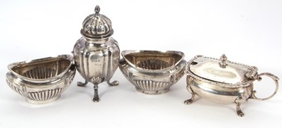 Lot 97 - Mixed Lot:  A pair of Edwardian boat shaped...