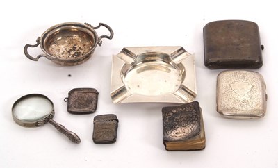 Lot 118 - Mixed Lot: Two hallmarked silver cigarette...