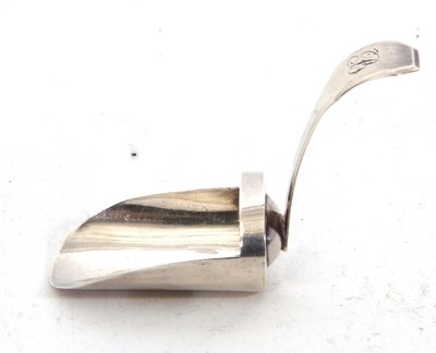 Lot 130 - A George III silver caddy spoon having a...