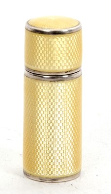 Lot 139 - An Art Deco silver guilloche enamel scent...