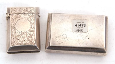 Lot 151 - Mixed Lot: An Edwardian silver vesta box of...