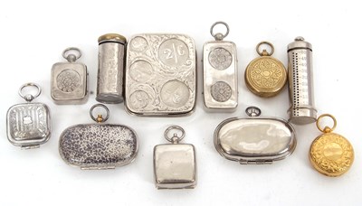 Lot 153 - Mixed Lot:  Eleven vintage coin case/holders...