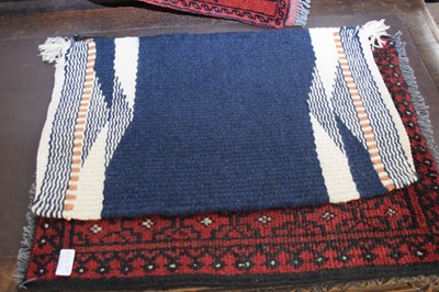 Lot 269 - Small Bokhara type wool prayer mat decorated...