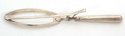 Lot 168 - George III silver fish serving tongs, trowel...