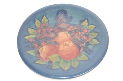 Lot 363 - A Moorcroft charger in the Finches pattern...