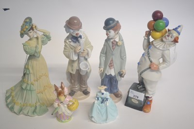 Lot 379 - Quantity of figures including two Lladro...
