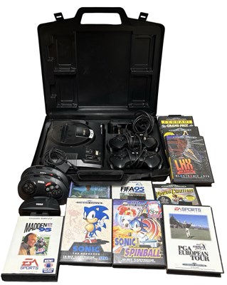 Lot 531 - A cased Sega Megadrive 16-bit console, with...