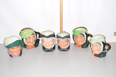 Lot 1 - A collection of six Royal Doulton character jugs