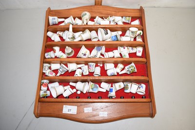 Lot 27 - A wall rack containing a collection of...