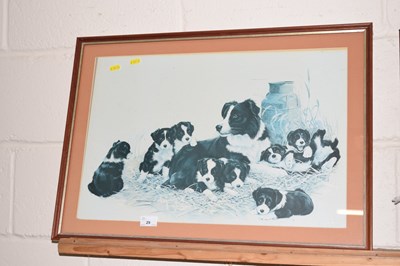Lot 29 - Pollyanna Pickering print of sheep dog puppies