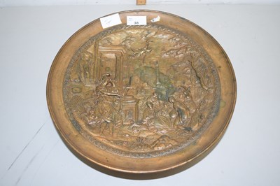 Lot 38 - A pressed metal tazza