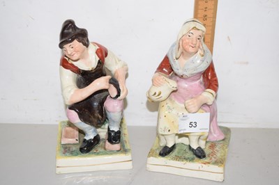 Lot 53 - Pair of 19th Century Staffordshire figures