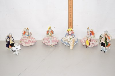 Lot 55 - A collection of 20th Century Dresden figures...