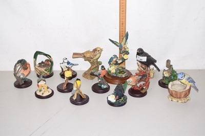 Lot 60 - A collection of French resin models of birds...